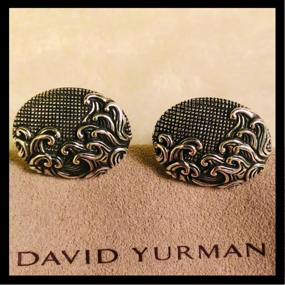 🌊New David Yurman Waves Cufflinks RARE
